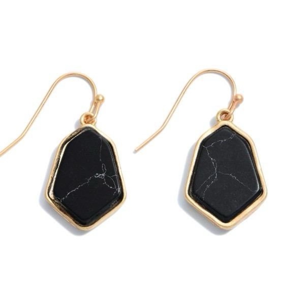 Semi Precious Drop Earrings